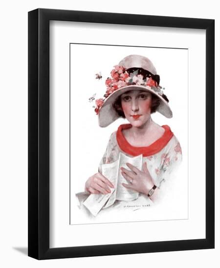 "Love Letter,"July 18, 1925-J. Knowles Hare-Framed Giclee Print