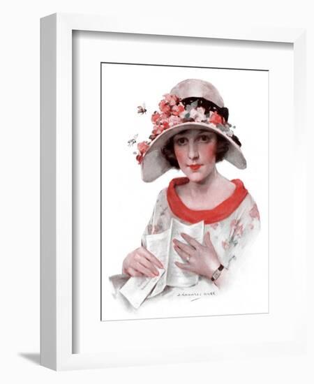 "Love Letter,"July 18, 1925-J. Knowles Hare-Framed Giclee Print