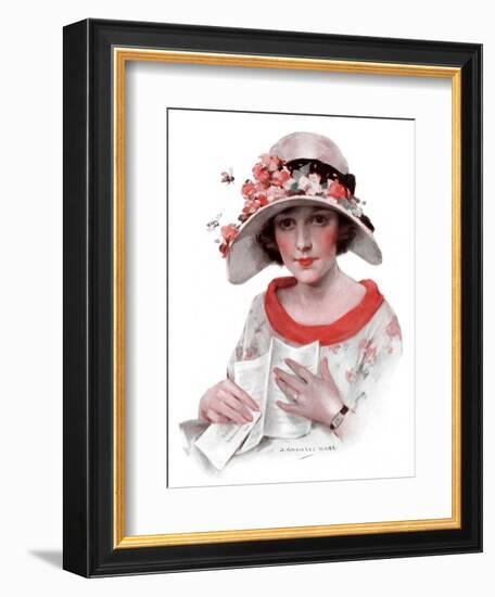 "Love Letter,"July 18, 1925-J. Knowles Hare-Framed Giclee Print