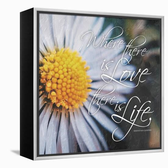 Love Life-Jace Grey-Framed Stretched Canvas