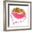 Love Lips White-OnRei-Framed Art Print