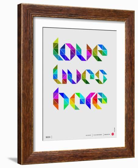 Love Lives Here Poster-NaxArt-Framed Art Print