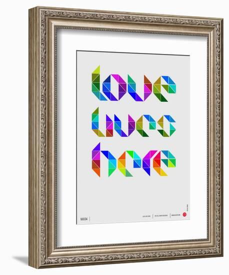 Love Lives Here Poster-NaxArt-Framed Art Print