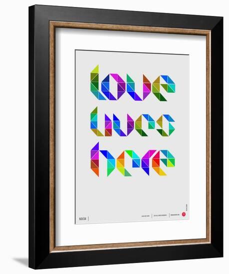 Love Lives Here Poster-NaxArt-Framed Art Print