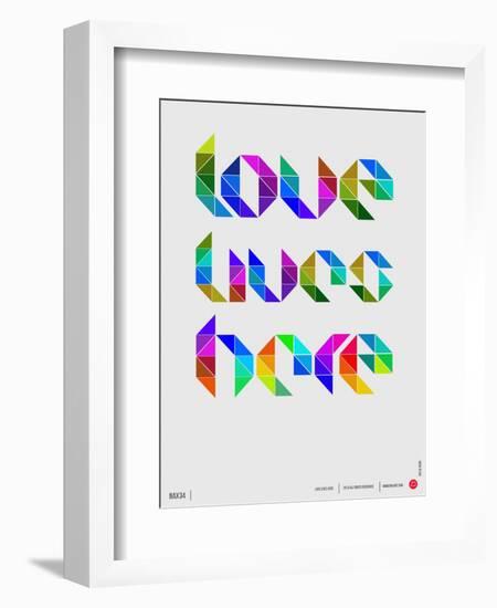 Love Lives Here Poster-NaxArt-Framed Art Print