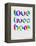 Love Lives Here Poster-NaxArt-Framed Stretched Canvas