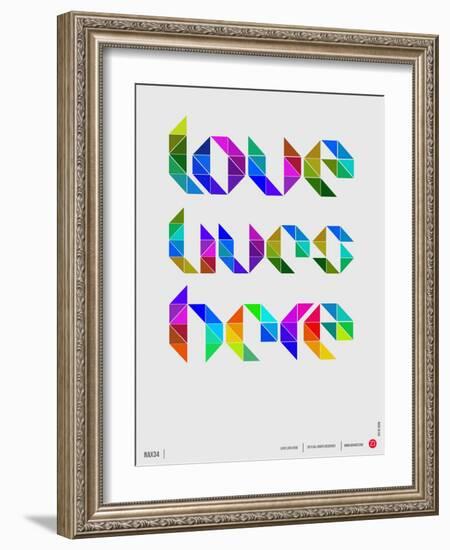 Love Lives Here Poster-NaxArt-Framed Art Print