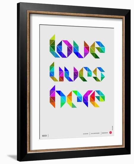 Love Lives Here Poster-NaxArt-Framed Art Print