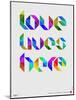 Love Lives Here Poster-NaxArt-Mounted Art Print