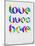 Love Lives Here Poster-NaxArt-Mounted Art Print