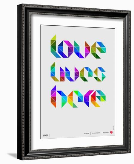 Love Lives Here Poster-NaxArt-Framed Art Print