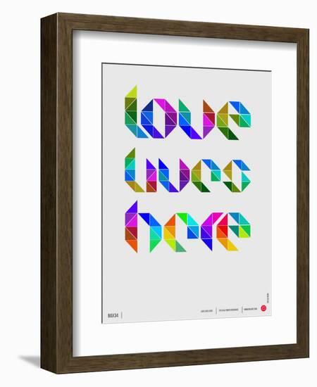 Love Lives Here Poster-NaxArt-Framed Premium Giclee Print