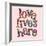 Love Lives Here-Robbin Rawlings-Framed Art Print