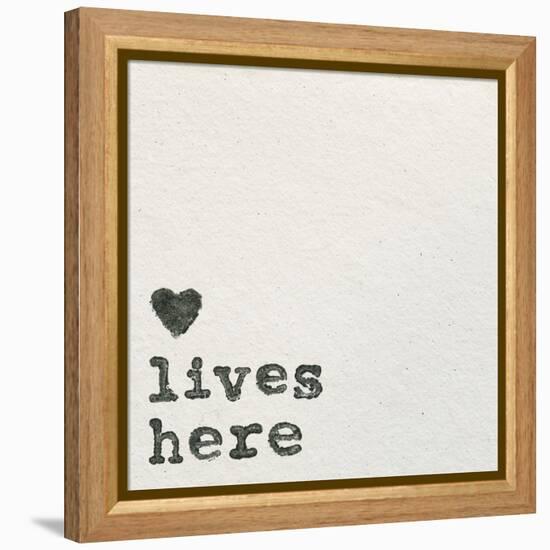 Love Lives Here-Wild Apple Portfolio-Framed Stretched Canvas