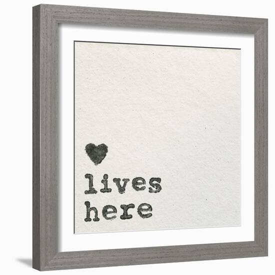 Love Lives Here-Wild Apple Portfolio-Framed Art Print