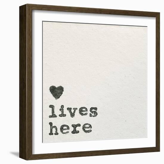 Love Lives Here-Wild Apple Portfolio-Framed Art Print