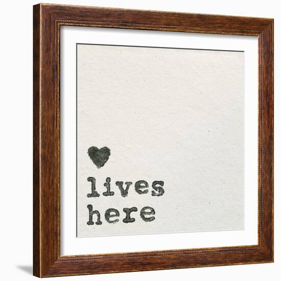 Love Lives Here-Wild Apple Portfolio-Framed Art Print