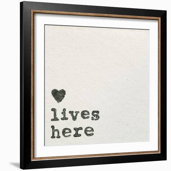 Love Lives Here-Wild Apple Portfolio-Framed Art Print