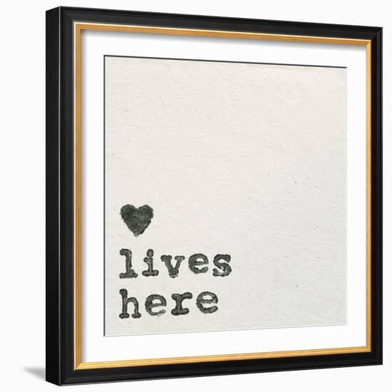 Love Lives Here-Wild Apple Portfolio-Framed Art Print