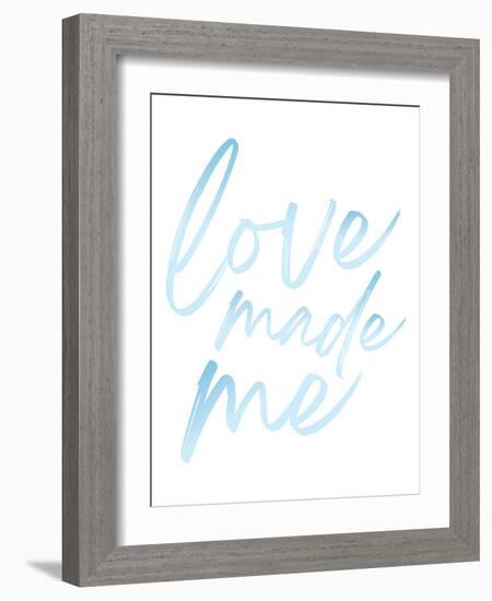 Love Made Me Blue Hues Ombre 2-Jennifer McCully-Framed Art Print