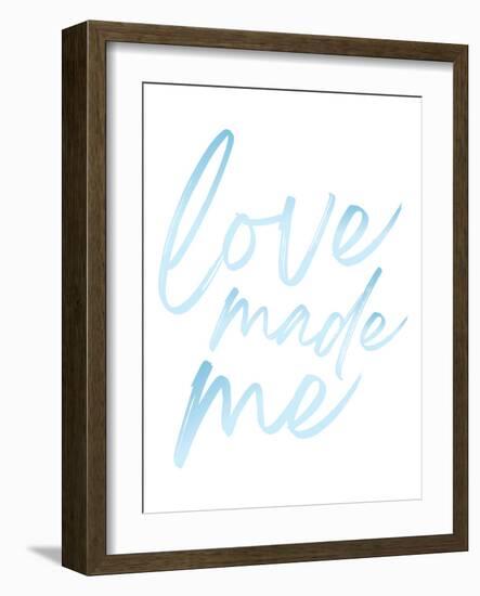 Love Made Me Blue Hues Ombre 2-Jennifer McCully-Framed Art Print