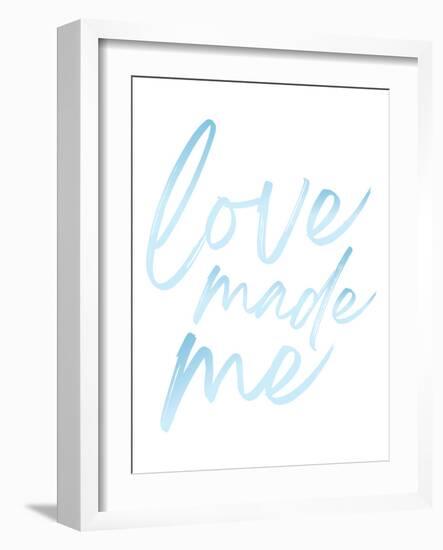 Love Made Me Blue Hues Ombre 2-Jennifer McCully-Framed Art Print