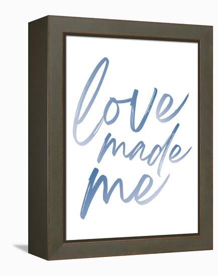 Love Made Me Blue Hues Ombre-Jennifer McCully-Framed Stretched Canvas