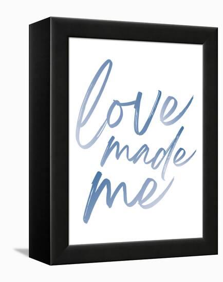 Love Made Me Blue Hues Ombre-Jennifer McCully-Framed Stretched Canvas