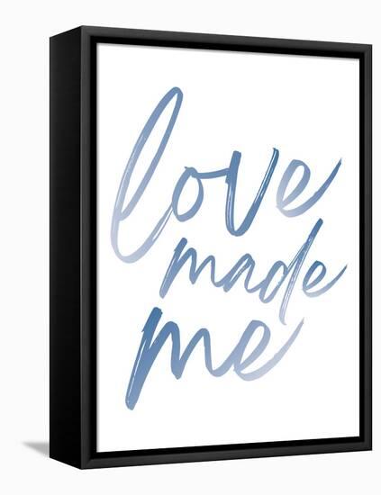 Love Made Me Blue Hues Ombre-Jennifer McCully-Framed Stretched Canvas