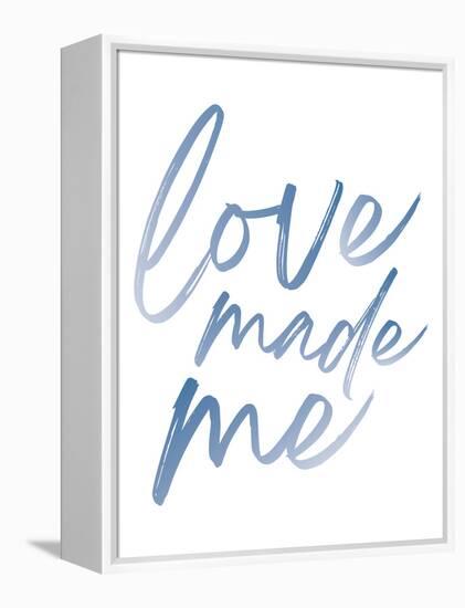 Love Made Me Blue Hues Ombre-Jennifer McCully-Framed Stretched Canvas