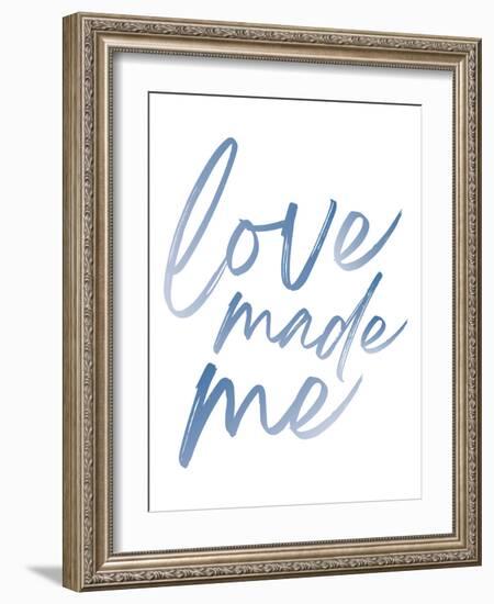 Love Made Me Blue Hues Ombre-Jennifer McCully-Framed Art Print