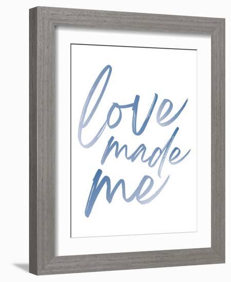 Love Made Me Blue Hues Ombre-Jennifer McCully-Framed Art Print