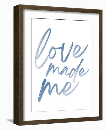 Love Made Me Blue Hues Ombre-Jennifer McCully-Framed Art Print