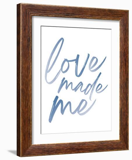 Love Made Me Blue Hues Ombre-Jennifer McCully-Framed Art Print