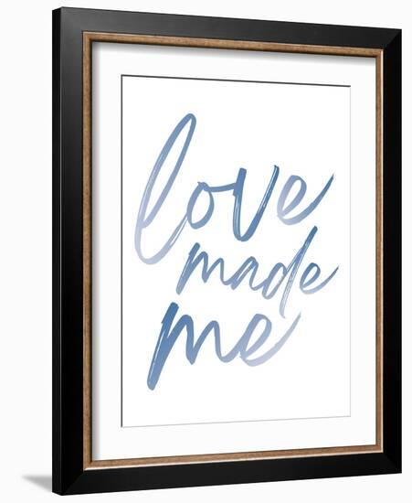 Love Made Me Blue Hues Ombre-Jennifer McCully-Framed Art Print