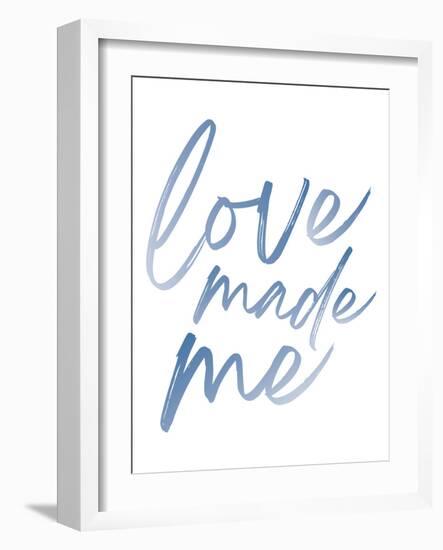 Love Made Me Blue Hues Ombre-Jennifer McCully-Framed Art Print