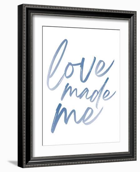 Love Made Me Blue Hues Ombre-Jennifer McCully-Framed Art Print