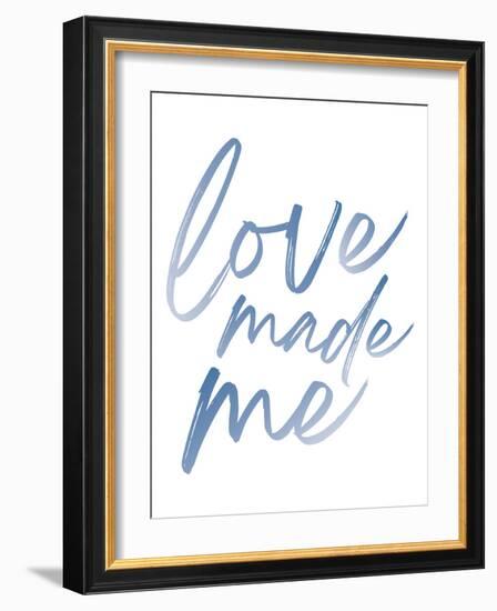 Love Made Me Blue Hues Ombre-Jennifer McCully-Framed Art Print