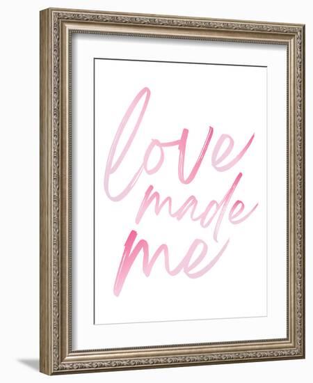 Love Made Me Pink Hues Ombre-Jennifer McCully-Framed Art Print