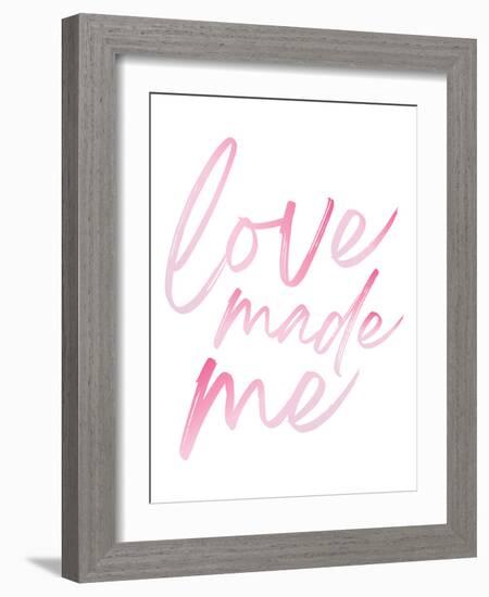 Love Made Me Pink Hues Ombre-Jennifer McCully-Framed Art Print