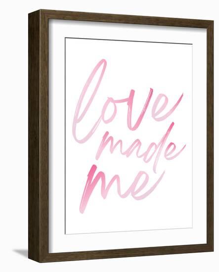 Love Made Me Pink Hues Ombre-Jennifer McCully-Framed Art Print