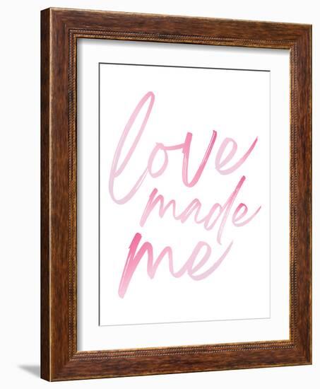 Love Made Me Pink Hues Ombre-Jennifer McCully-Framed Art Print