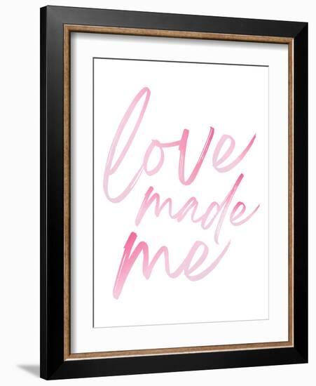 Love Made Me Pink Hues Ombre-Jennifer McCully-Framed Art Print