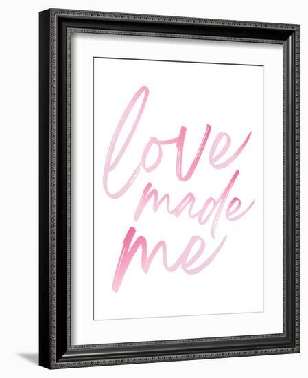 Love Made Me Pink Hues Ombre-Jennifer McCully-Framed Art Print