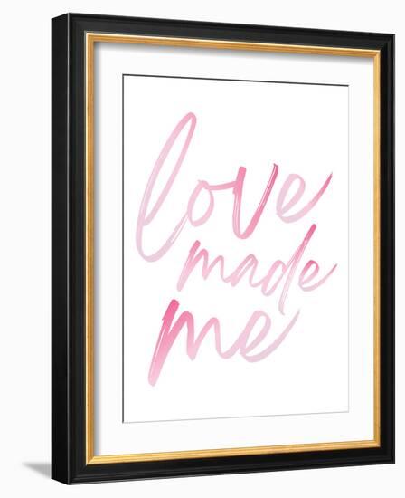 Love Made Me Pink Hues Ombre-Jennifer McCully-Framed Art Print