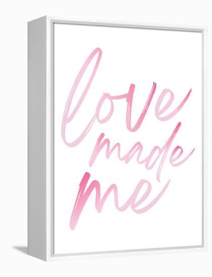 Love Made Me Pink Hues Ombre-Jennifer McCully-Framed Stretched Canvas