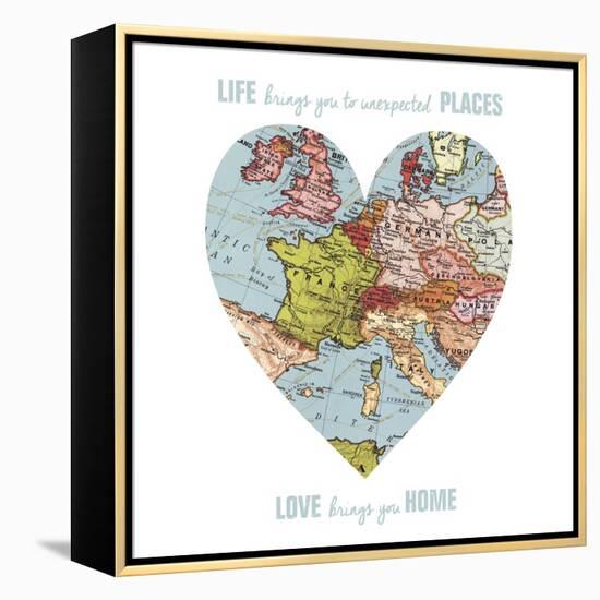 Love Map-Erin Clark-Framed Premier Image Canvas