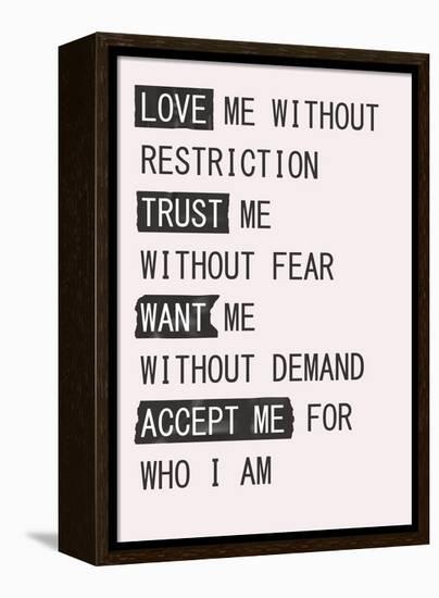 Love Me 1-Design Fabrikken-Framed Stretched Canvas