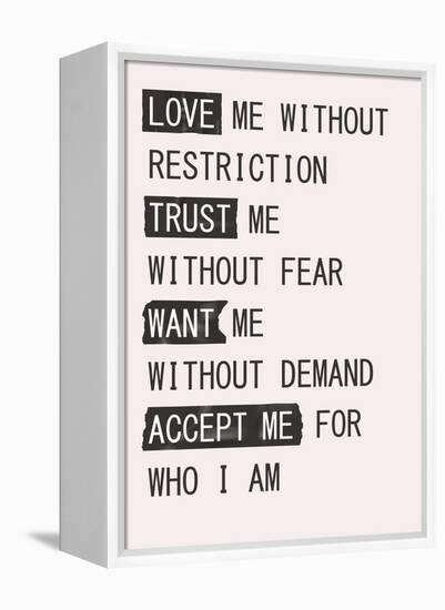 Love Me 1-Design Fabrikken-Framed Stretched Canvas