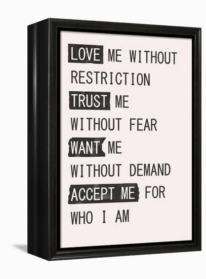 Love Me 1-Design Fabrikken-Framed Stretched Canvas